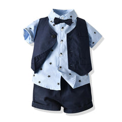 Children's Clothing Summer New Children's Korean Style One Piece Dropshipping Baby Boy Boy's Waistcoat Short Sleeve Shirt Children Birthday Clothes - TOYCENT 