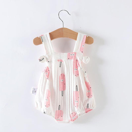 Baby Girl One-piece Dress Newborn Baby Triangle Romper - TOYCENT 