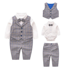 Boy's gentleman's dress one year old Jumpsuit - TOYCENT 