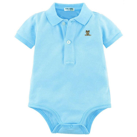 Baby Polo Short Sleeve Triangle Baby One Piece - TOYCENT 