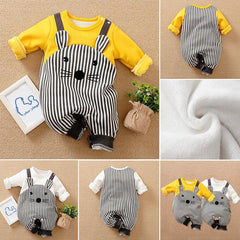 Cartoon Warm Cotton Baby Autumn Jumpsuit - TOYCENT 