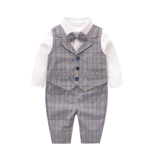 Boy's gentleman's dress one year old Jumpsuit - TOYCENT 