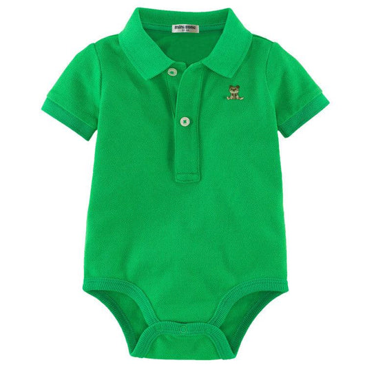 Baby Polo Short Sleeve Triangle Baby One Piece - TOYCENT 