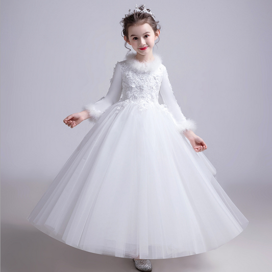 Girls'Piano Postumes, Flower Girl Evening Dresses, Wedding Dresses, Princess Dresses, Catwalks, Children's Little Hosts, Fluffy Gauze Skirts, Summer