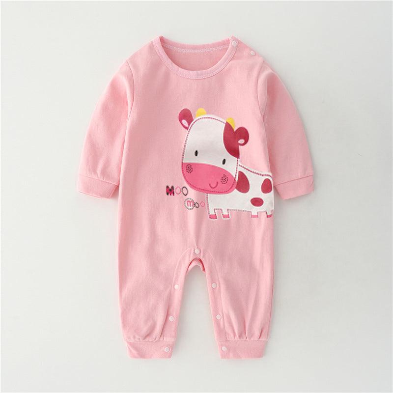 Baby Jumpsuit Spring And Autumn Cotton Baby Romper Romper Long-Sleeved Thin Spring Baby Clothes Bag Fart Clothes Spring Clothes - TOYCENT 