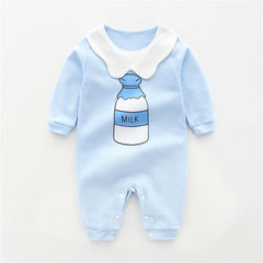 Baby Jumpsuit Spring And Autumn Cotton Baby Romper Romper Long-Sleeved Thin Spring Baby Clothes Bag Fart Clothes Spring Clothes - TOYCENT 