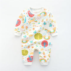 Baby Jumpsuit Spring And Autumn Cotton Baby Romper Romper Long-Sleeved Thin Spring Baby Clothes Bag Fart Clothes Spring Clothes - TOYCENT 