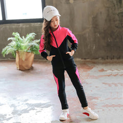 Girls' Autumn Clothing New Fashion Suits, Big Girls, Children's Sports, Western Style, Spring And Autumn Two-Piece Suits