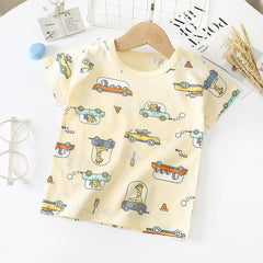 Children's Short-sleeved T-shirt cotton Baby Half-sleeved Bottoming Shirt - TOYCENT 