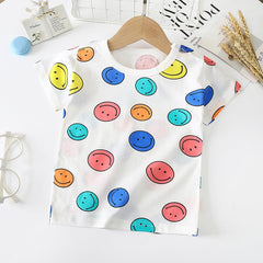 Children's Short-sleeved T-shirt cotton Baby Half-sleeved Bottoming Shirt - TOYCENT 