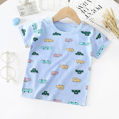 Children's Short-sleeved T-shirt cotton Baby Half-sleeved Bottoming Shirt - TOYCENT 