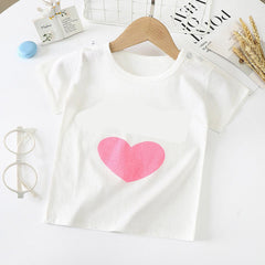 Children's Short-sleeved T-shirt cotton Baby Half-sleeved Bottoming Shirt - TOYCENT 