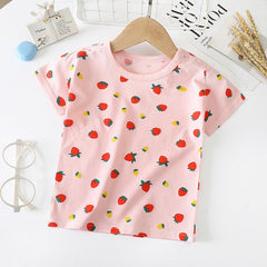 Children's Short-sleeved T-shirt cotton Baby Half-sleeved Bottoming Shirt - TOYCENT 