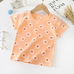 Children's Short-sleeved T-shirt cotton Baby Half-sleeved Bottoming Shirt - TOYCENT 