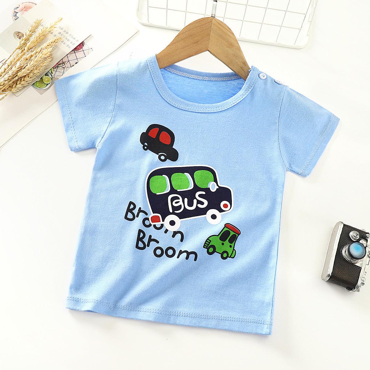 Children's Short-sleeved T-shirt cotton Baby Half-sleeved Bottoming Shirt - TOYCENT 