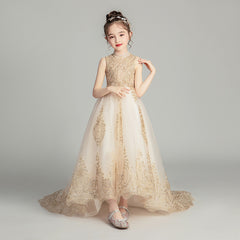 Children dress princess dress girl tail evening dress