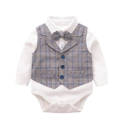 Boy's gentleman's dress one year old Jumpsuit - TOYCENT 