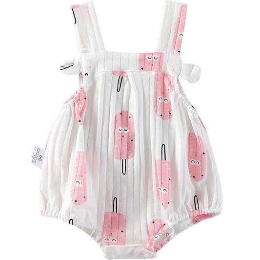 Baby Girl One-piece Dress Newborn Baby Triangle Romper - TOYCENT 