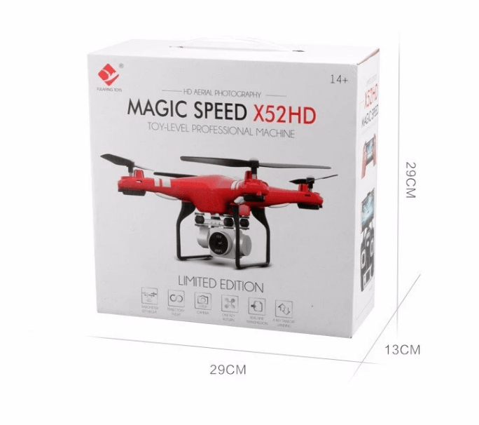 X52 RC drone with Altitude Hold 1080P 5MP HD Camera Quadcopter RC Drone 2MP WiF VS Phantom 3 Standard Syma X8HG - TOYCENT 