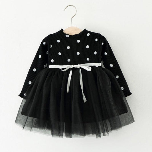 Foreign Children Years Of Foreign Trade Explosion Of Baby Cotton Long Sleeved Dress Korean Princess Dress Girls. - TOYCENT 