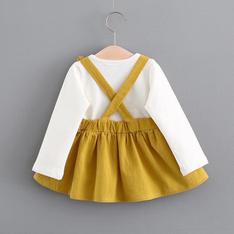 2021 autumn new Korean children's clothing, girls cute rabbit dress, baby baby princess dress 916 - TOYCENT 