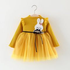 Autumn Girl Princess Dress Baby Girl Skirt Gauze Girl Children 0-1-2-3 Years Old Baby Girl Dress - TOYCENT 