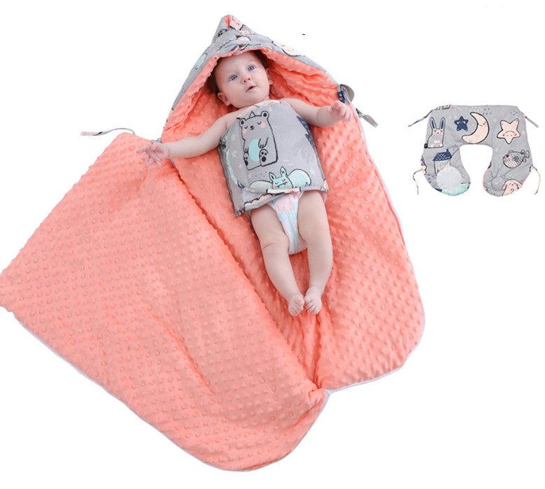 Newborn Baby Blanket Warm Fleece Stroller Cover Quilt - TOYCENT 