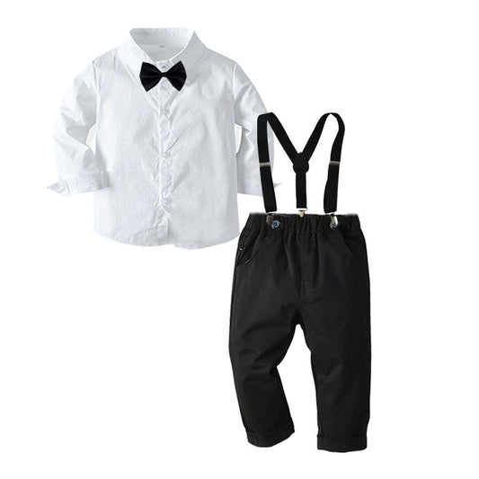 Boys' Suit Shirt Overalls Formal Wear Host's Dress - TOYCENT 