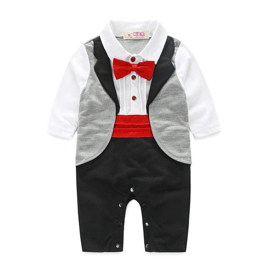 Boys' long-sleeved gentleman romper - TOYCENT 