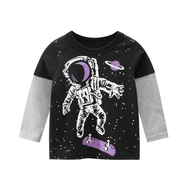 Boys Long Sleeve T-shirt Children's Clothing Baby Tops - TOYCENT 