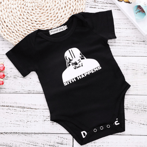 Newborn Baby Clothes Funny 1st Birthday Daddy Letter White Short Sleeve Baby Bodysuits Tiny Cotton Baby Clothes Onesie (China) - TOYCENT 