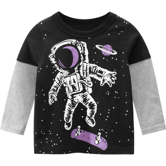 Boys Long Sleeve T-shirt Children's Clothing Baby Tops - TOYCENT 