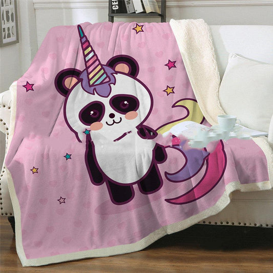 Panda series flannel printed blanket - TOYCENT 