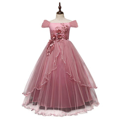 One-shoulder Princess Flower Dress Costume - TOYCENT 