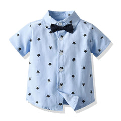 Children's Clothing Summer New Children's Korean Style One Piece Dropshipping Baby Boy Boy's Waistcoat Short Sleeve Shirt Children Birthday Clothes - TOYCENT 