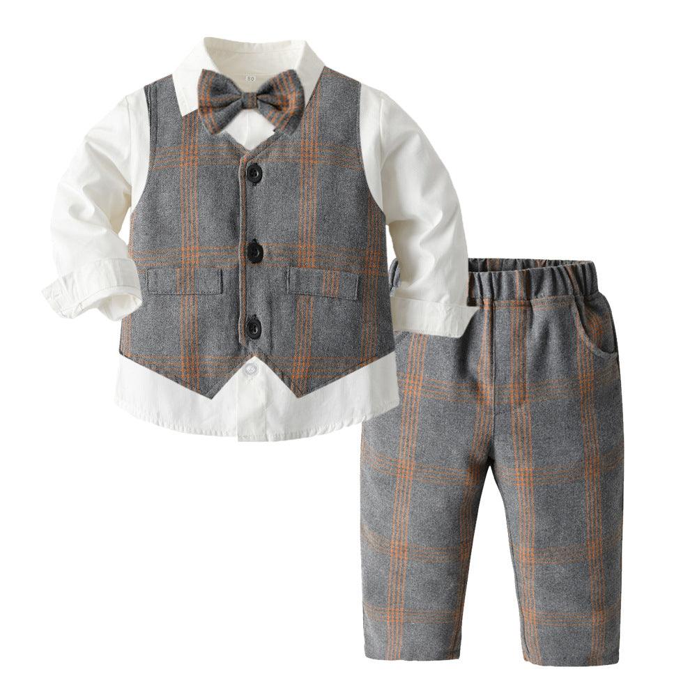 Boys Autumn Clothing Children's Suit Three-piece Set - TOYCENT 