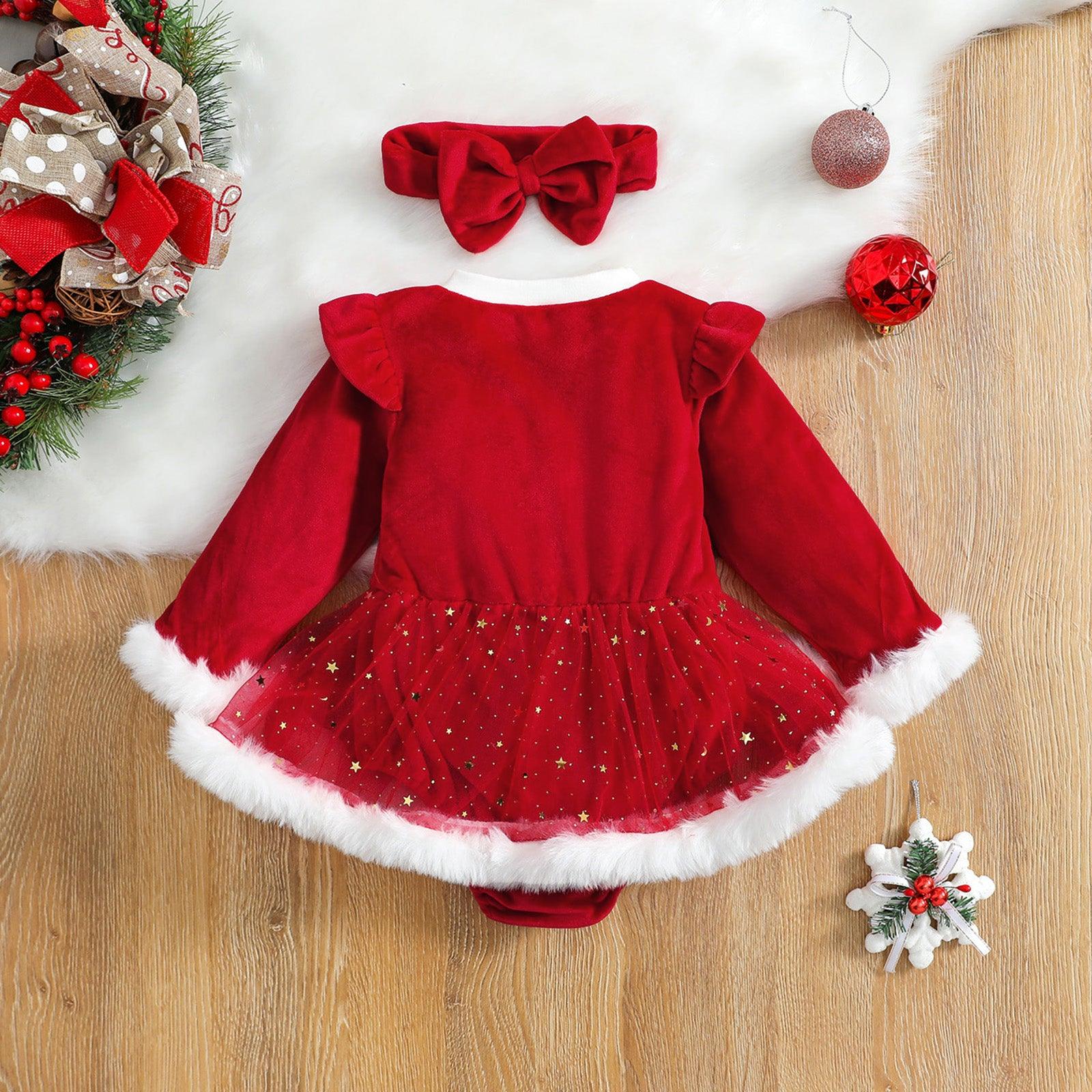 Christmas Baby Red Romper Newborn Toddler Infa - TOYCENT 